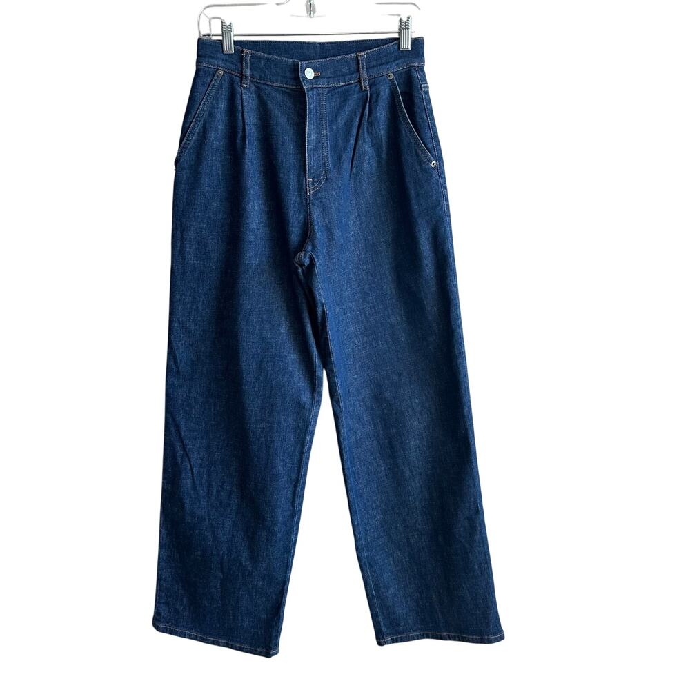 Massimo Dutti Wide Leg Darted Jeans Blue US 2